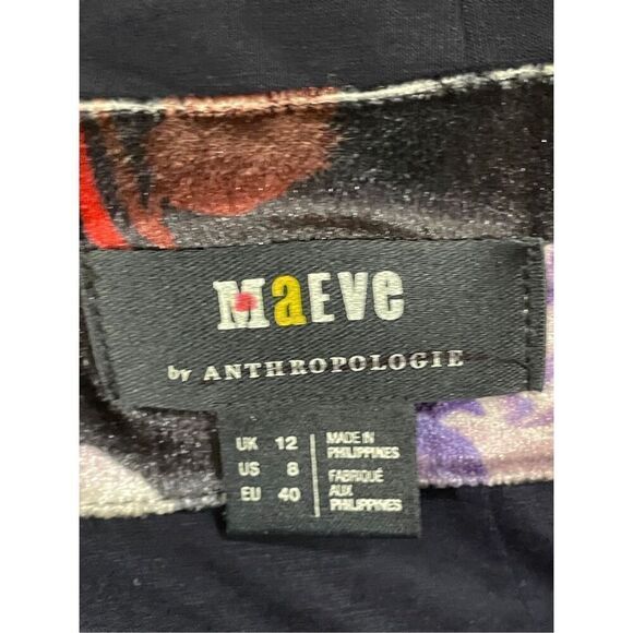Anthropologie x Maeve Velvet Micro Mini Skirt Size 8 - Picture 10 of 11